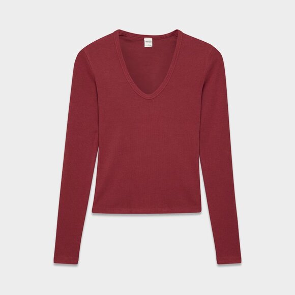 BNWT Aritzia HomeStretch™ Rib V-Neck Longsleeve, colours and sizes in details - Picture 2 of 4